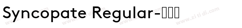 Syncopate Regular字体转换